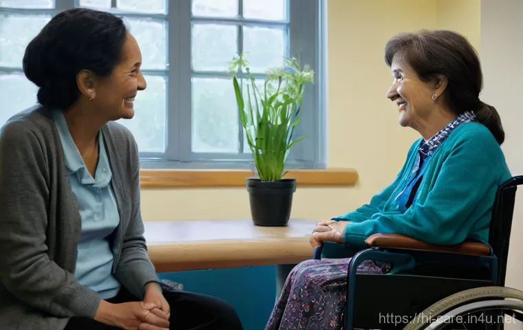 뇌졸중 재활 요양병원 - **Prompt 2: Advanced Robotic Therapy for Hand Rehabilitation**
    "Inside a state-of-the-art rehabi...